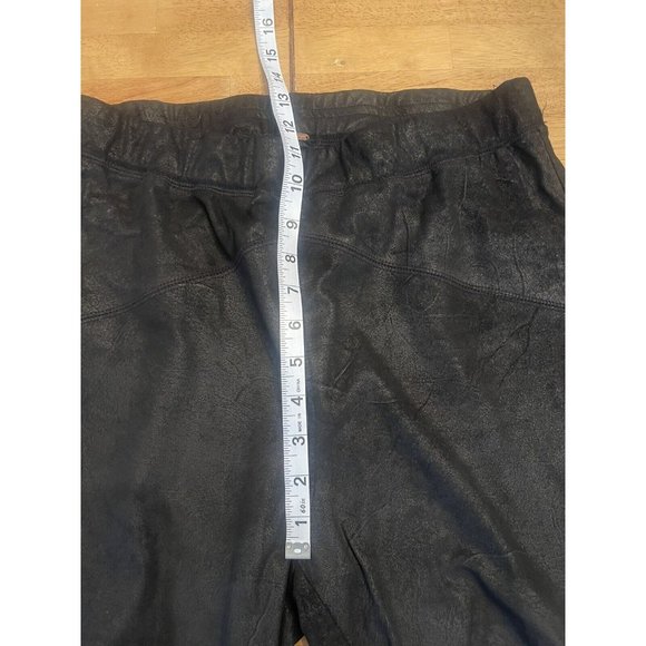 Free People Pants Womens Size M Black Faux Leather 100% Polyester - Picture 4 of 8